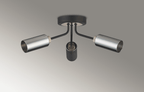 Luminosity Designs Ltd - Holly Flush 3 Light Ceiling Fitting With Smoked Tubular Glass Shades - Luminosity Designs Ltd