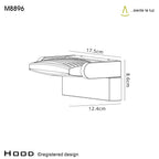 Mantra Fusion - Hood Outdoor Wall Lamp, 12W LED, 3000K, 1100lm, IP65 Rated (Mantra M8896) - Luminosity Designs Ltd