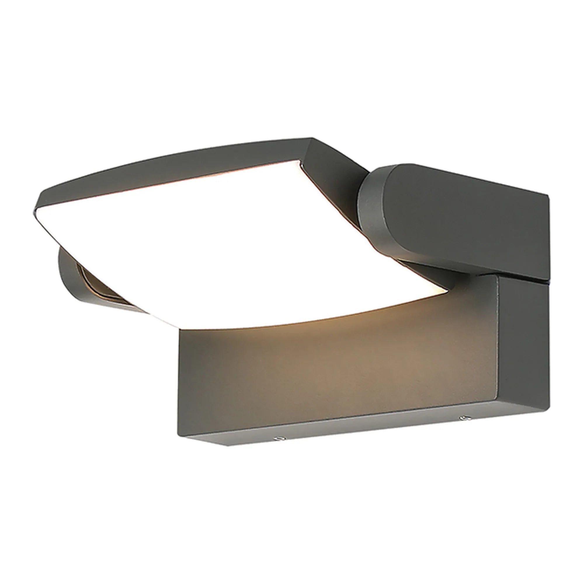 Mantra Fusion - Hood Outdoor Wall Lamp, 12W LED, 3000K, 1100lm, IP65 Rated (Mantra M8896) - Luminosity Designs Ltd