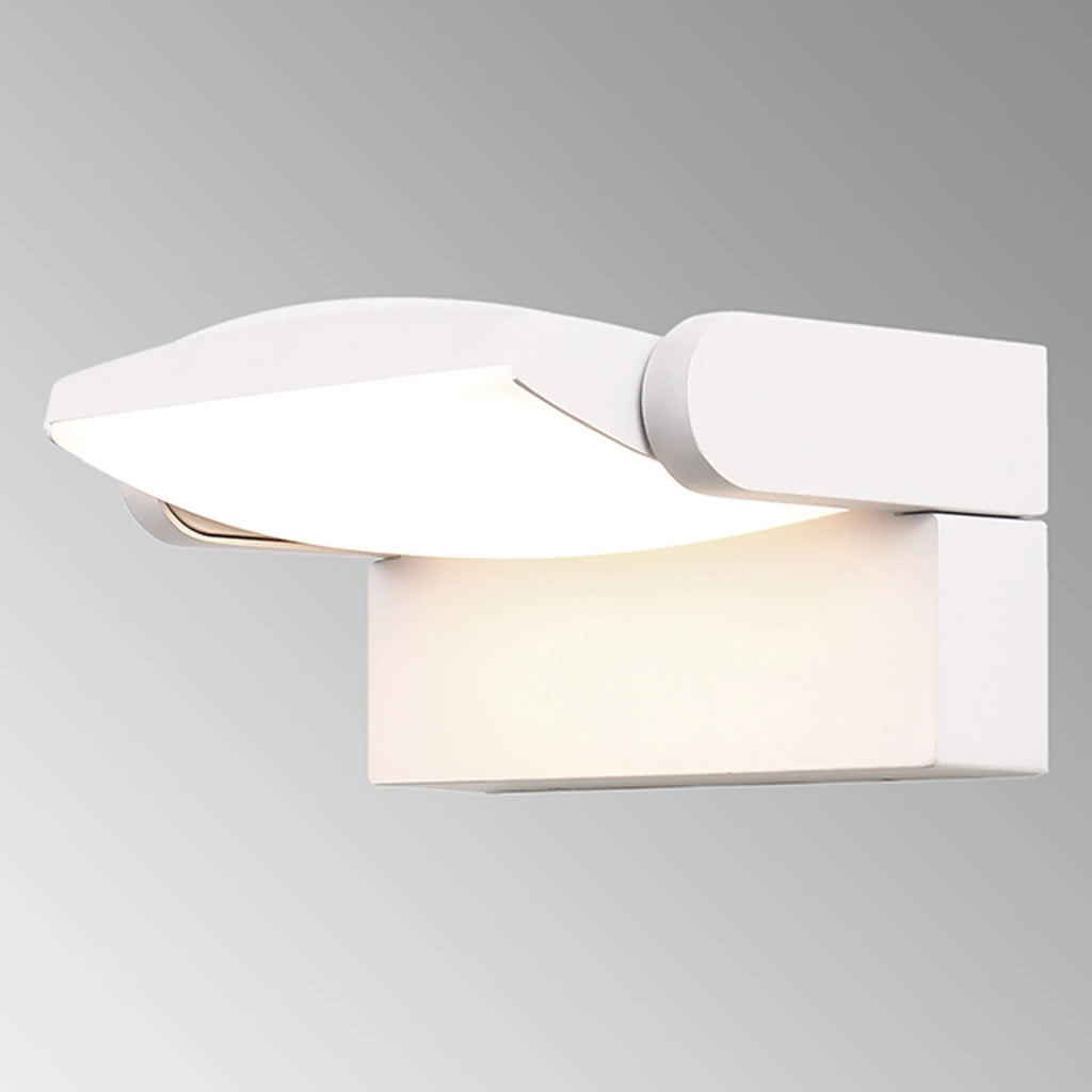 Mantra Fusion - Hood Outdoor Wall Lamp, 12W LED, 3000K, 1100lm, IP65 Rated (Mantra M8896) - Luminosity Designs Ltd