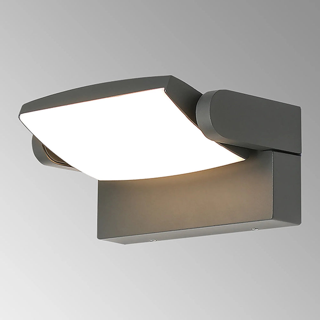 Mantra Fusion - Hood Outdoor Wall Lamp, 12W LED, 3000K, 1100lm, IP65 Rated (Mantra M8896) - Luminosity Designs Ltd