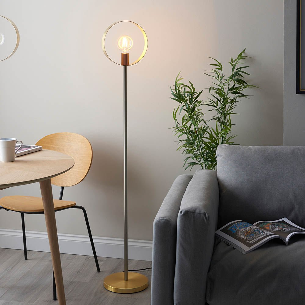 Endon - Hoop Modern Style 3 Colour Metal Floor Lamp (Endon 98095) - Luminosity Designs Ltd