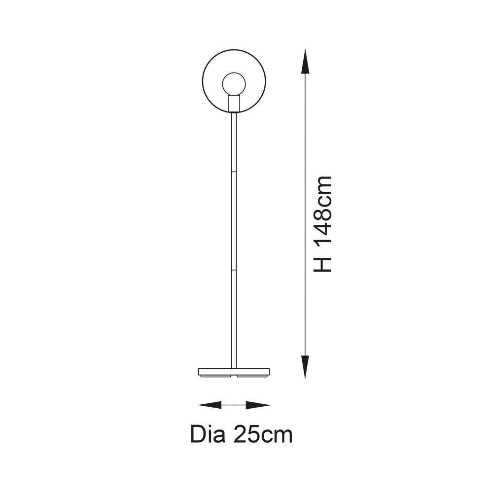Endon - Hoop Modern Style 3 Colour Metal Floor Lamp (Endon 98095) - Luminosity Designs Ltd