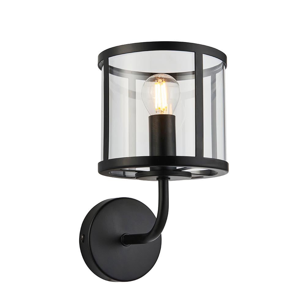Luminosity Designs - Hopton Industrial Vintage Wall Lantern Light, 1x E27 - Luminosity Designs Ltd