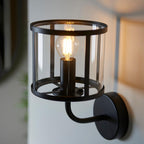 Luminosity Designs - Hopton Industrial Vintage Wall Lantern Light, 1x E27 - Luminosity Designs Ltd