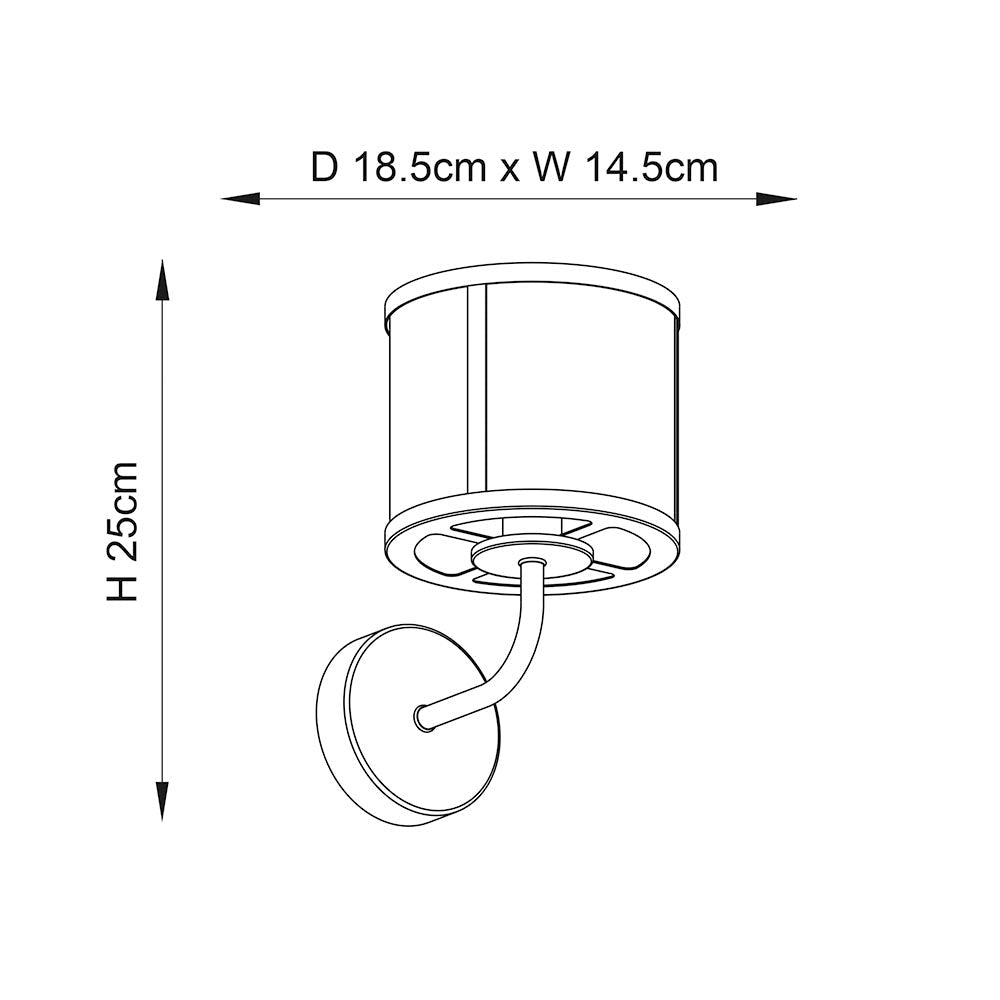 Luminosity Designs - Hopton Industrial Vintage Wall Lantern Light, 1x E27 - Luminosity Designs Ltd