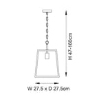 Endon - Hurst Simple Glass Lantern Pendant - Luminosity Designs Ltd