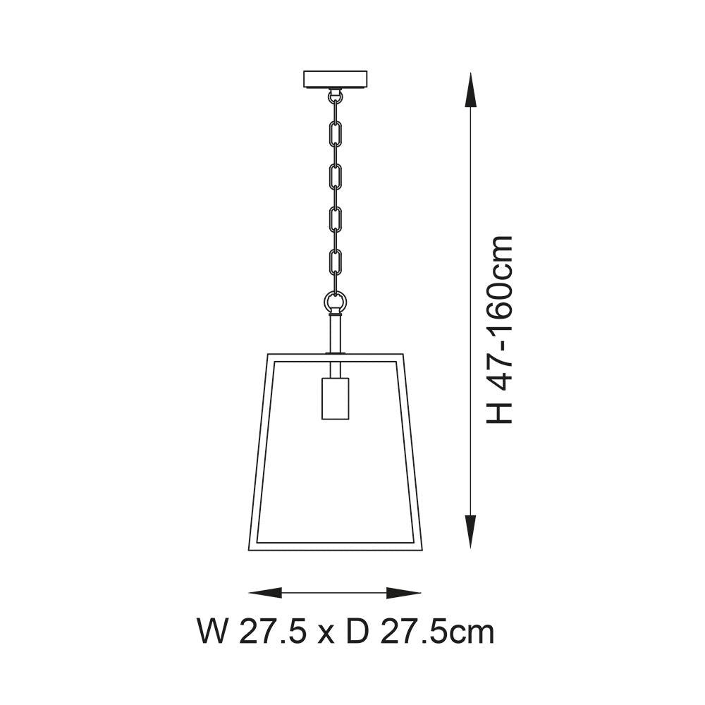 Endon - Hurst Simple Glass Lantern Pendant - Luminosity Designs Ltd