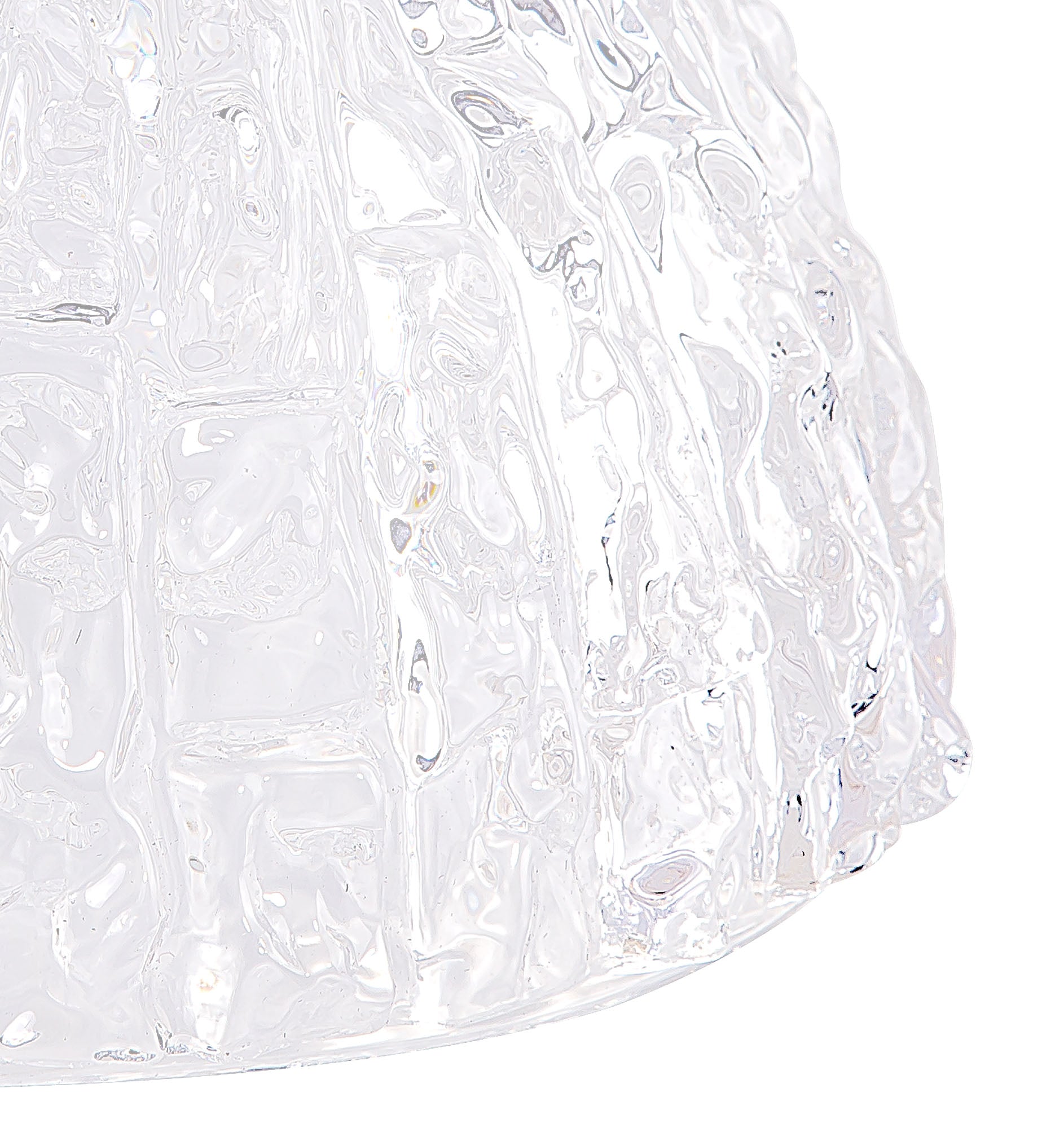 Deco - Ice Cube Effect Clear Glass Lampshade - Luminosity Designs Ltd