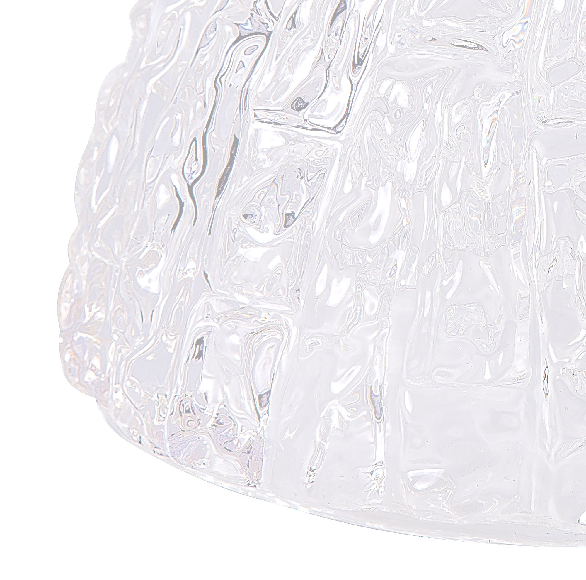 Deco - Ice Cube Effect Clear Glass Lampshade - Luminosity Designs Ltd