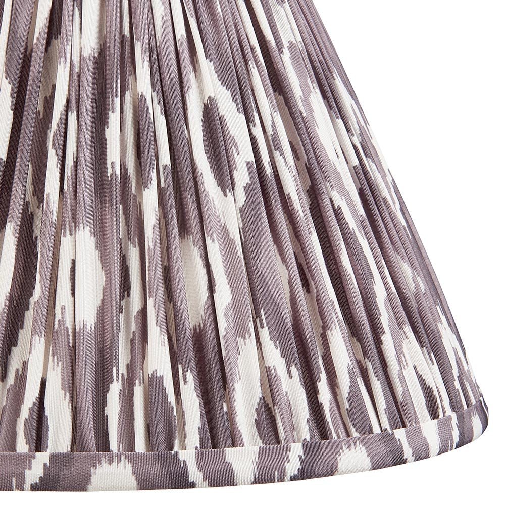 Endon - Ikat 35cm Tapered and Pleated Table Lamp Shade with Fixed Gimble in Various Colours - Luminosity Designs Ltd