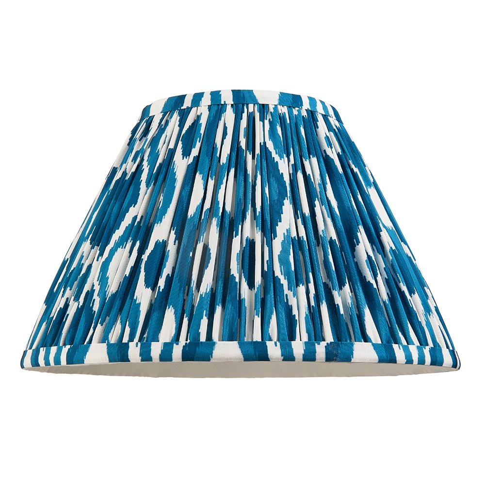 Endon - Ikat 35cm Tapered and Pleated Table Lamp Shade with Fixed Gimble in Various Colours - Luminosity Designs Ltd