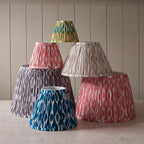 Endon - Ikat 35cm Tapered and Pleated Table Lamp Shade with Fixed Gimble in Various Colours - Luminosity Designs Ltd