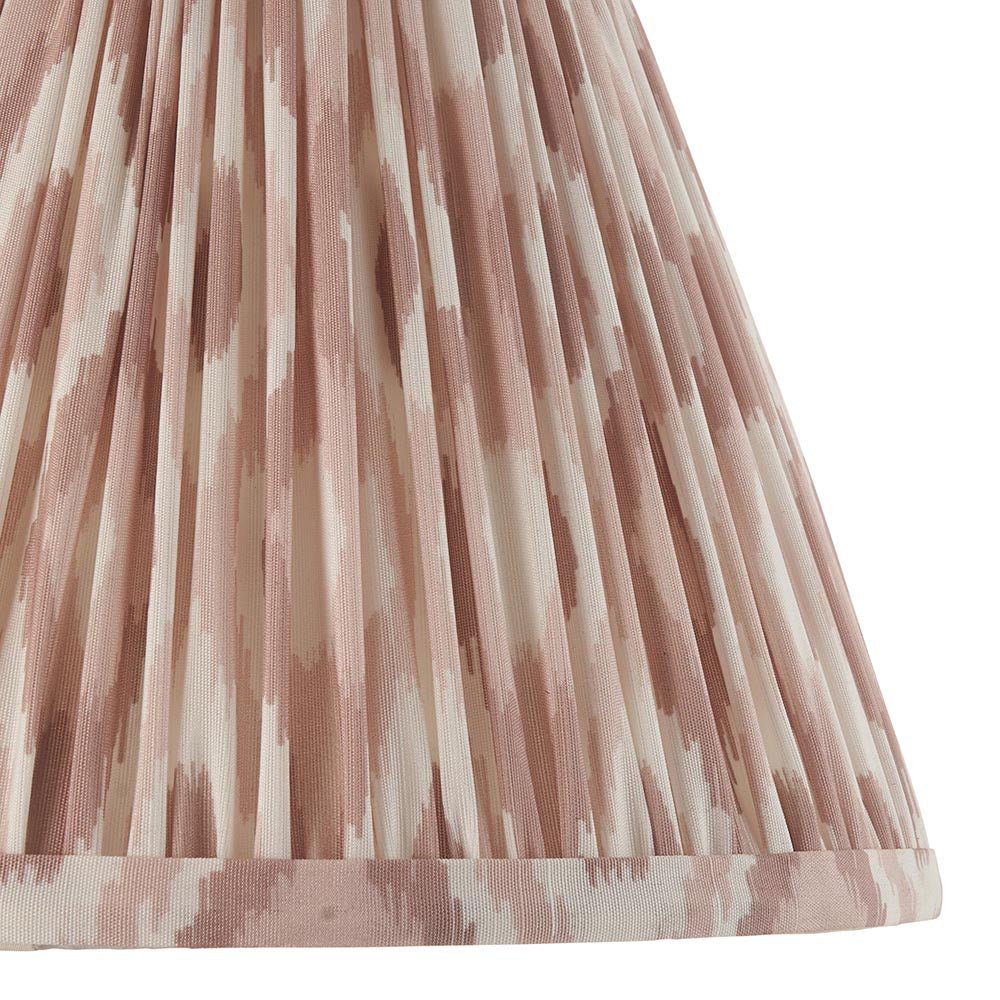 Endon - Ikat 35cm Tapered and Pleated Table Lamp Shade with Fixed Gimble in Various Colours - Luminosity Designs Ltd