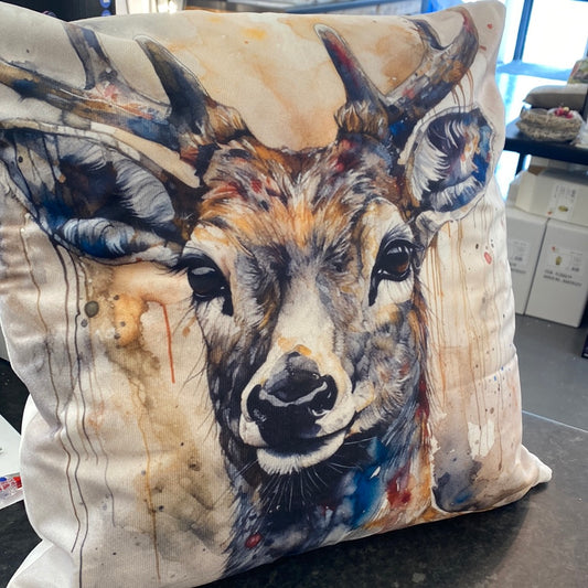 Watercolour Stag Couch Cushion