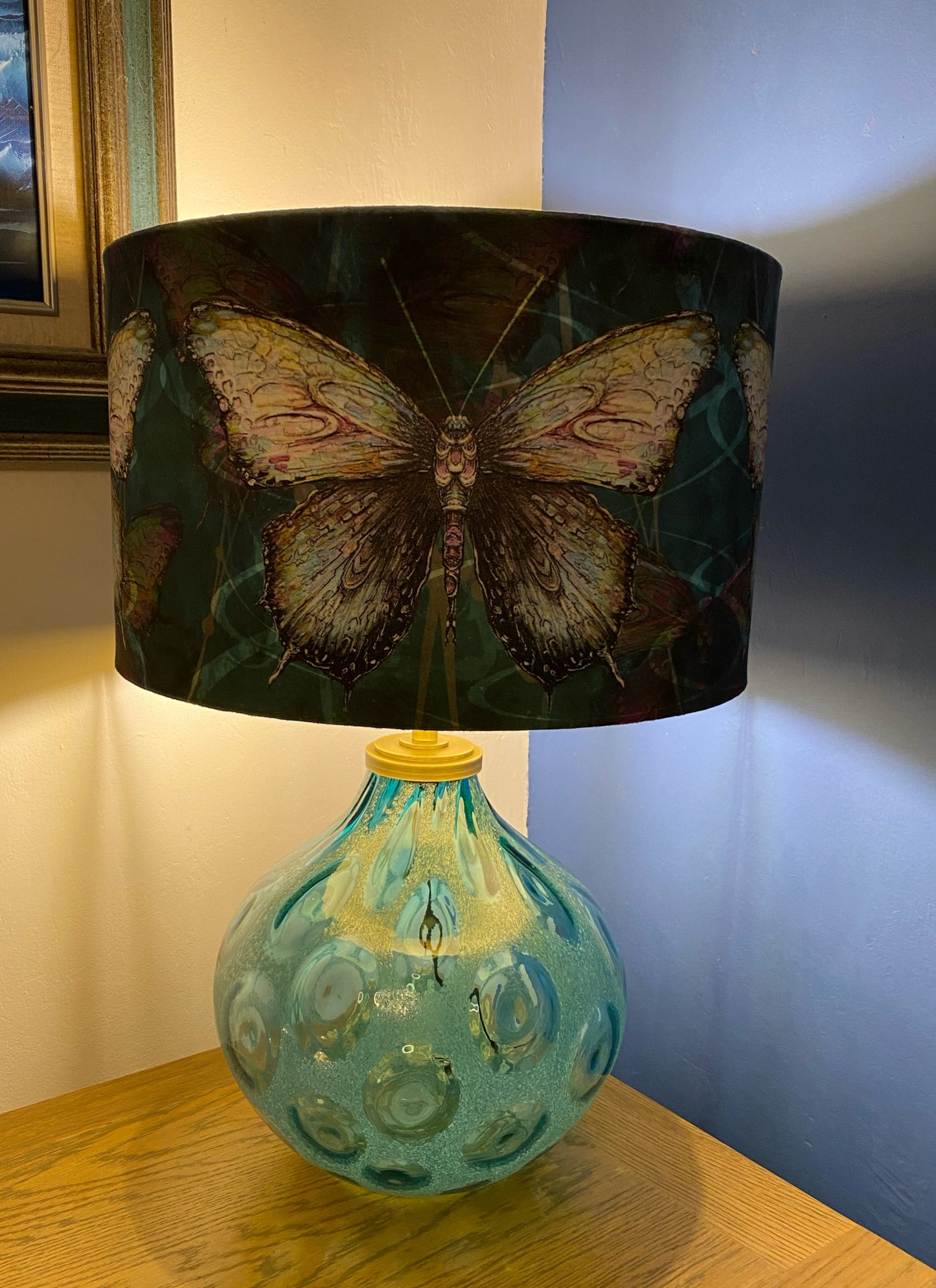 DP Art Collaboration Table Lamp - Teal Butterflies
