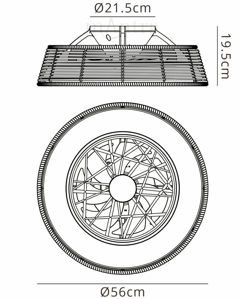Mantra - Indonesia Mini LED Dimmable Ceiling Light With Built - In Fan - Remote Control - Luminosity Designs Ltd