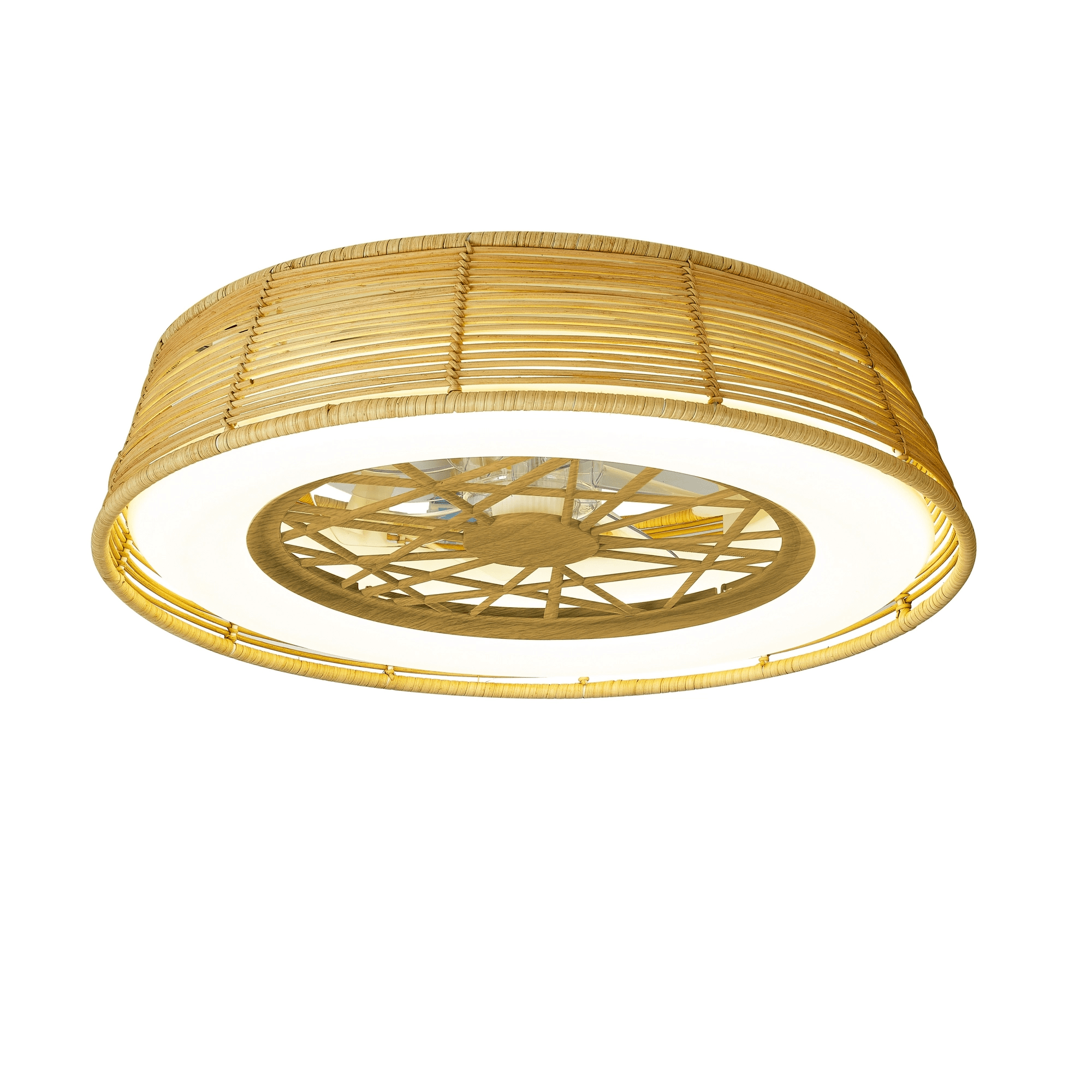 Mantra - Indonesia Mini LED Dimmable Ceiling Light With Built - In Fan - Remote Control - Luminosity Designs Ltd