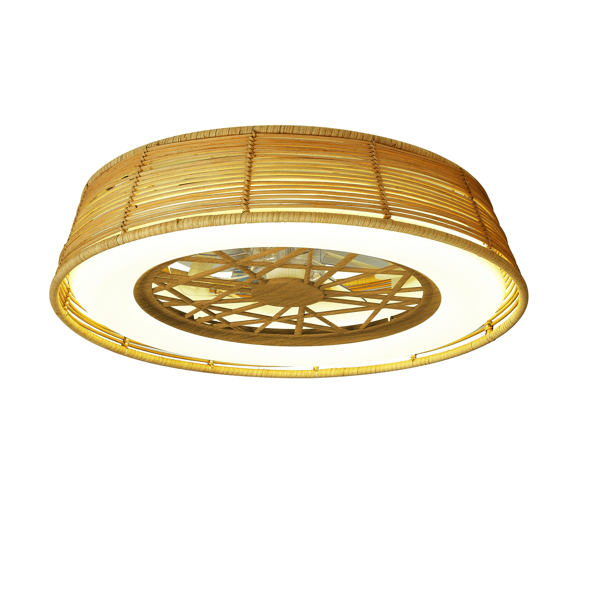 Mantra - Indonesia Mini LED Dimmable Ceiling Light With Built - In Fan - Remote Control - Luminosity Designs Ltd