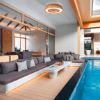 Mantra - Indonesia Mini LED Dimmable Ceiling Light With Built - In Fan - Remote Control - Luminosity Designs Ltd