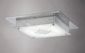 Diyas - Ines Square Ceiling Flush Light Fitting, 75 X 0.72W LED, 3600K, Polished Chrome/Crystal - Luminosity Designs Ltd