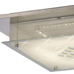 Diyas - Ines Square Ceiling Flush Light Fitting, 75 X 0.72W LED, 3600K, Polished Chrome/Crystal - Luminosity Designs Ltd