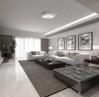 Diyas - Ines Square Ceiling Flush Light Fitting, 75 X 0.72W LED, 3600K, Polished Chrome/Crystal - Luminosity Designs Ltd