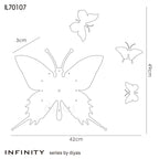 Diyas Home - Infinity Butterfly Clock - Luminosity Designs Ltd