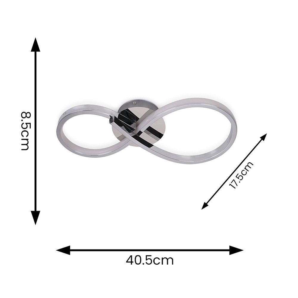 lse - Infinity IP44 Bathroom Rated LED Neon Style Swirled Flush Ceiling Light - Luminosity Designs Ltd