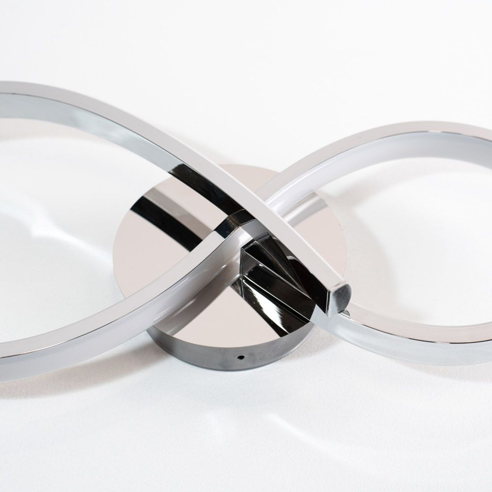 lse - Infinity IP44 Bathroom Rated LED Neon Style Swirled Flush Ceiling Light - Luminosity Designs Ltd