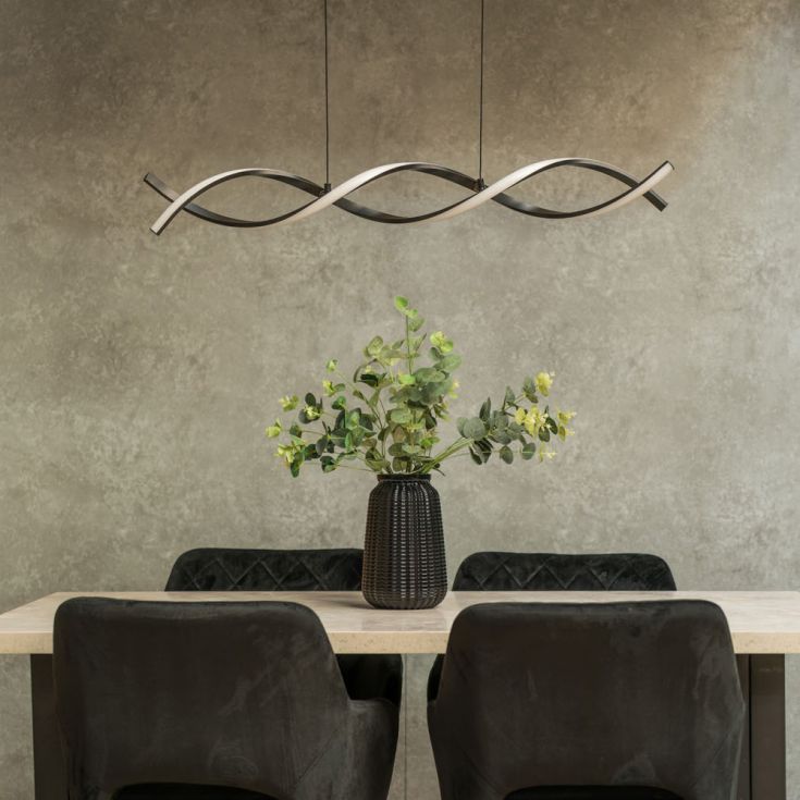lse - Infinity LED Double Twist Ceiling Light in Matte Black - Luminosity Designs Ltd