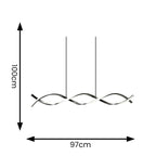 lse - Infinity LED Double Twist Ceiling Light in Matte Black - Luminosity Designs Ltd