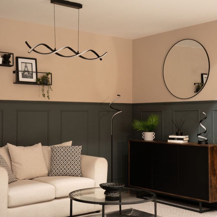 lse - Infinity LED Double Twist Ceiling Light in Matte Black - Luminosity Designs Ltd