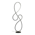 LSE - Infinity LED Matte Black Swirl Floor Lamp - Luminosity Designs Ltd