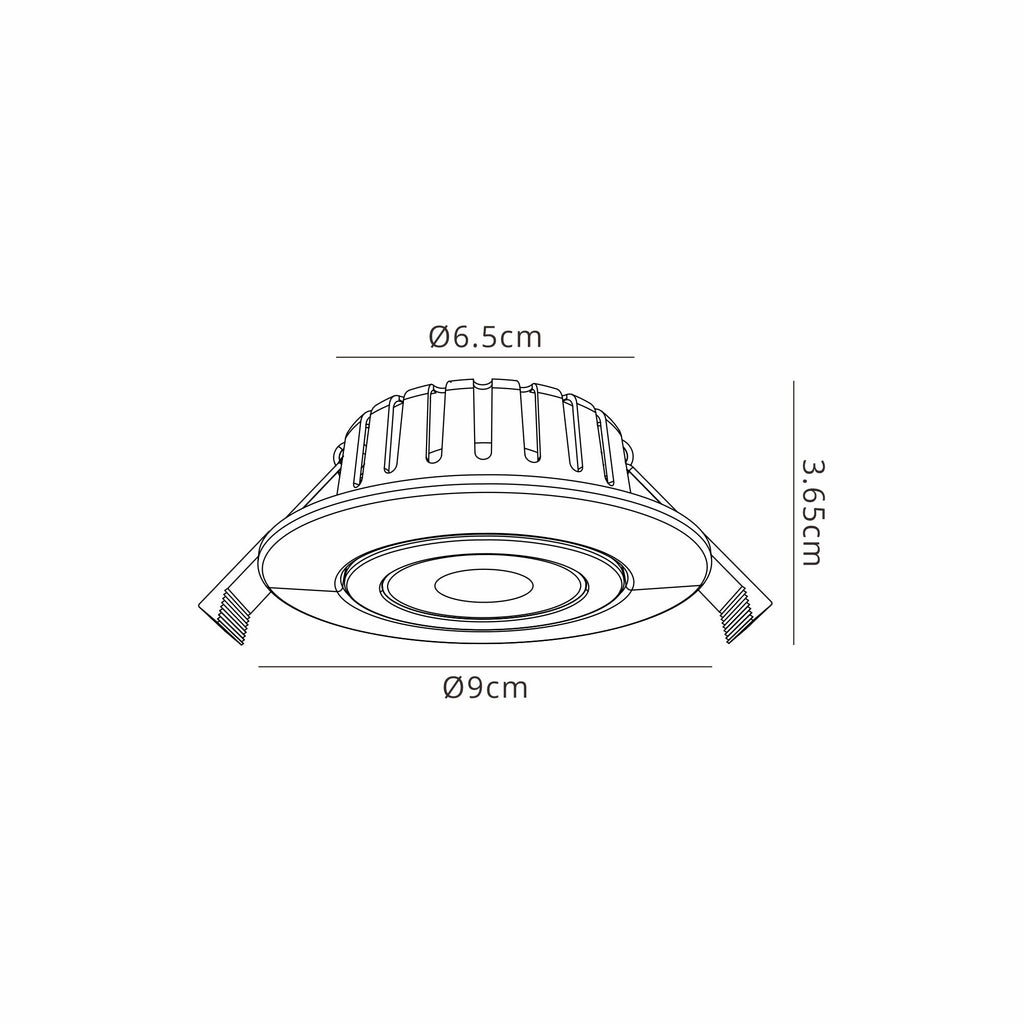 Luminosity Designs Ltd - Ingle 7W, Triac Dimmable CCT LED Fire Rated Adjustable Downlight, 700lm, 60°, DRIVER INC, IP65 - Luminosity Designs Ltd