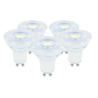 Crompton - Integral Medium Powered LED Glass GU10 Spot Lamp Bulb (PACK OF 5) - Luminosity Designs Ltd
