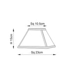 Endon - Interiors 1900 Alice 9" Black Tapered Square Shade - Luminosity Designs Ltd
