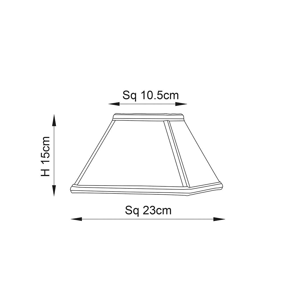 Endon - Interiors 1900 Alice 9" Black Tapered Square Shade - Luminosity Designs Ltd