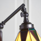 Endon - Interiors 1900 Dark Star Tiffany Task Floor Lamp - Luminosity Designs Ltd
