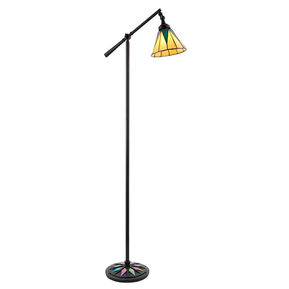 Endon - Interiors 1900 Dark Star Tiffany Task Floor Lamp - Luminosity Designs Ltd