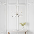 Luminosity Designs - Interiors 1900 Fabia Light Polished Nickel Finish Chandelier, 3x E14 - Luminosity Designs Ltd