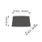 Endon - Interiors 1900 Kemp 17" Oval Pleated Black Shade - Luminosity Designs Ltd