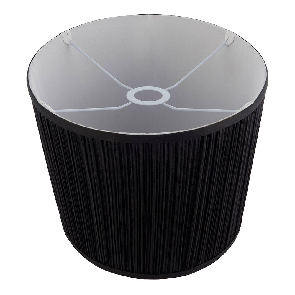 Endon - Interiors 1900 Kemp 17" Oval Pleated Black Shade - Luminosity Designs Ltd