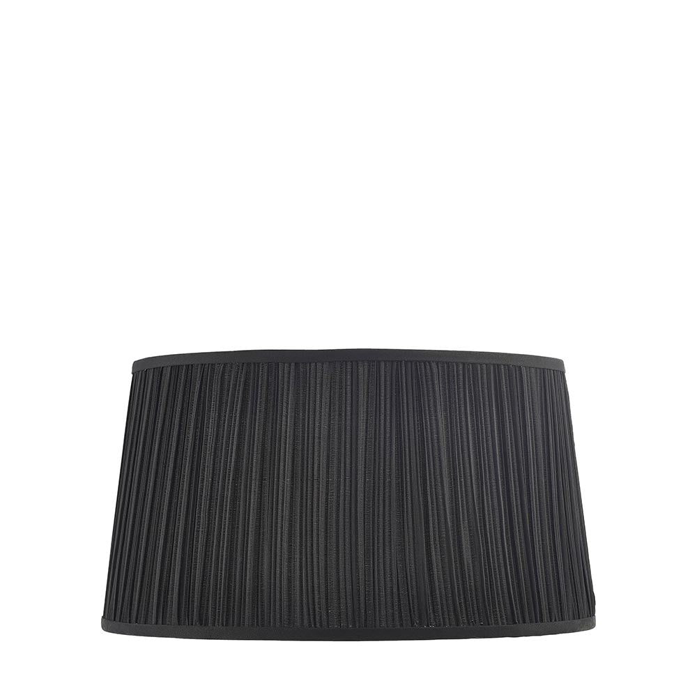 Endon - Interiors 1900 Kemp 17" Oval Pleated Black Shade - Luminosity Designs Ltd