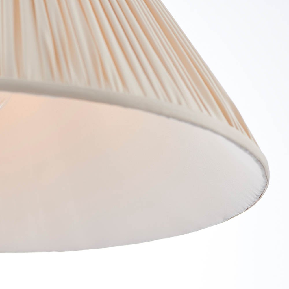 Endon - Interiors 1900 Matilda 20" Oyster Pleated Conical Shade with Duplex Ring - Luminosity Designs Ltd
