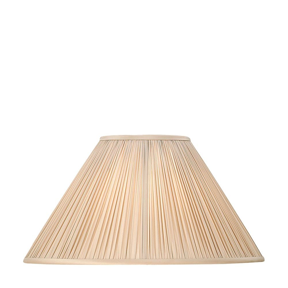 Endon - Interiors 1900 Matilda 20" Oyster Pleated Conical Shade with Duplex Ring - Luminosity Designs Ltd
