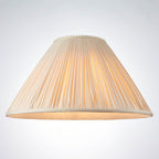 Endon - Interiors 1900 Matilda 20" Oyster Pleated Conical Shade with Duplex Ring - Luminosity Designs Ltd