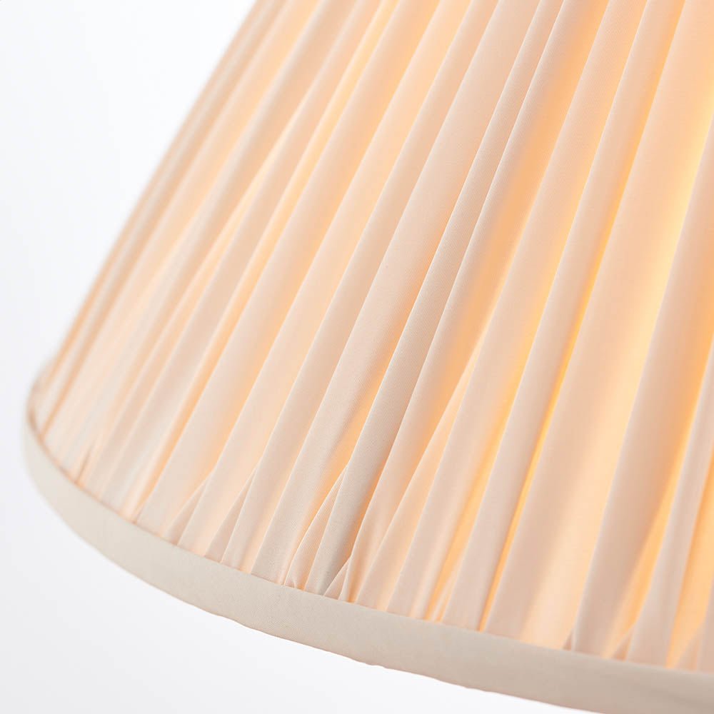 Endon - Interiors 1900 Matilda 20" Oyster Pleated Conical Shade with Duplex Ring - Luminosity Designs Ltd