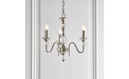 Luminosity Designs - Interiors 1900 Polina Polished Nickel Finish Chandelier, 3x E14 - Luminosity Designs Ltd