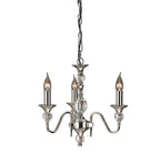Luminosity Designs - Interiors 1900 Polina Polished Nickel Finish Chandelier, 3x E14 - Luminosity Designs Ltd